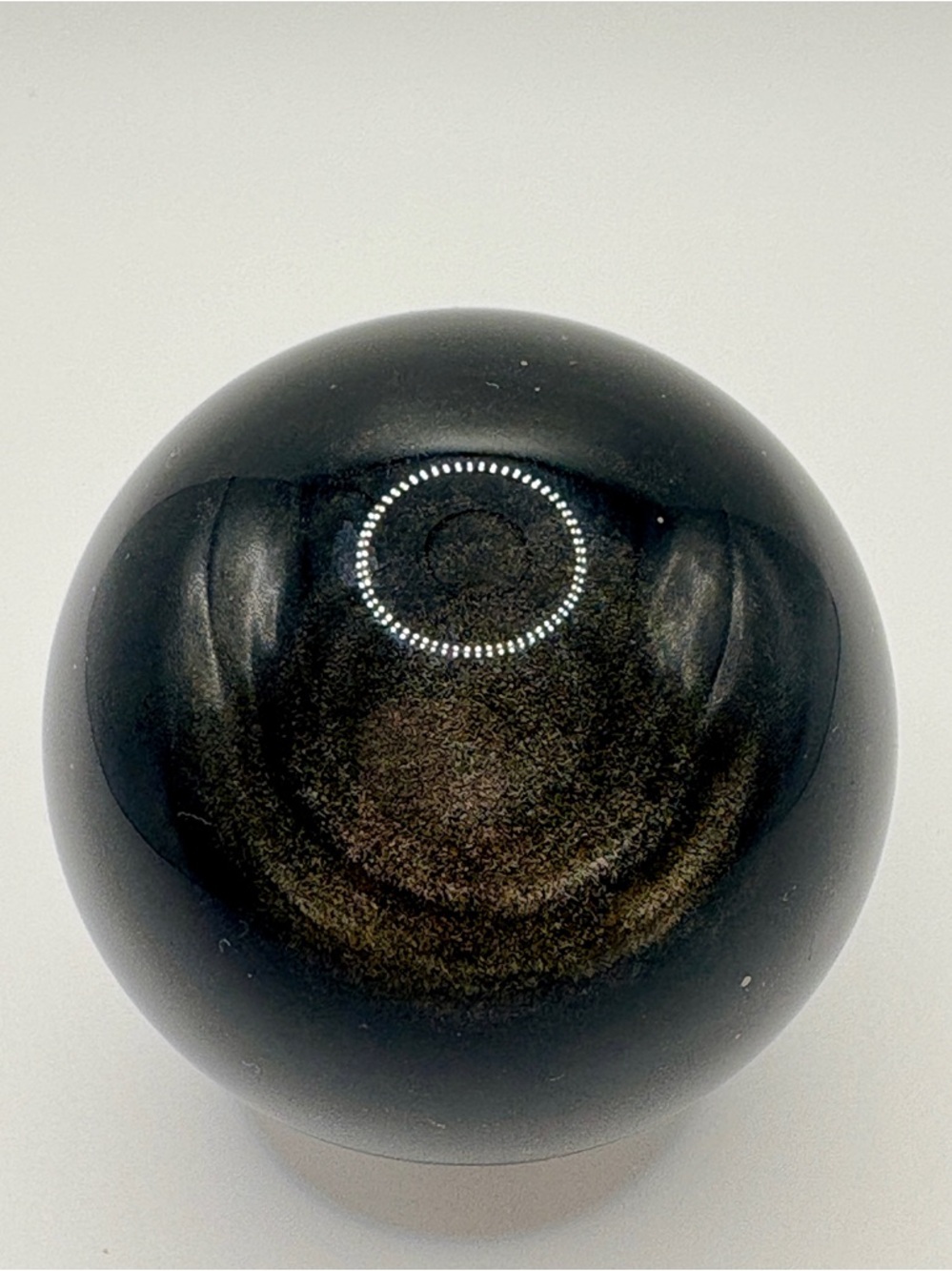 Gold Sheen Obsidian Sphere 3” Black Crystal Ball Flash Stone
